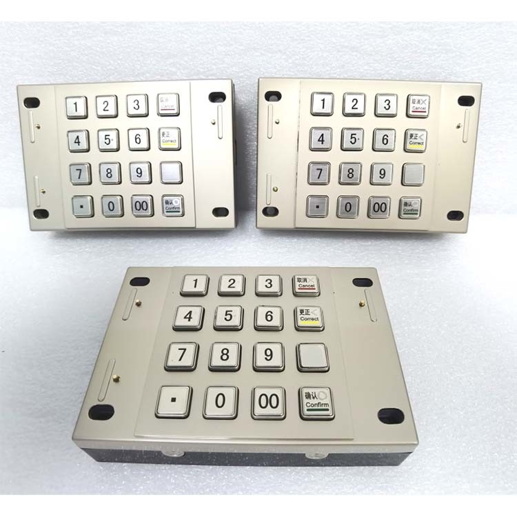 DES 3DES Ödeme Kiosku ATM Pin Pad PCI 4.0 Sertifikalı Şifreli Metal 16 Anahtar