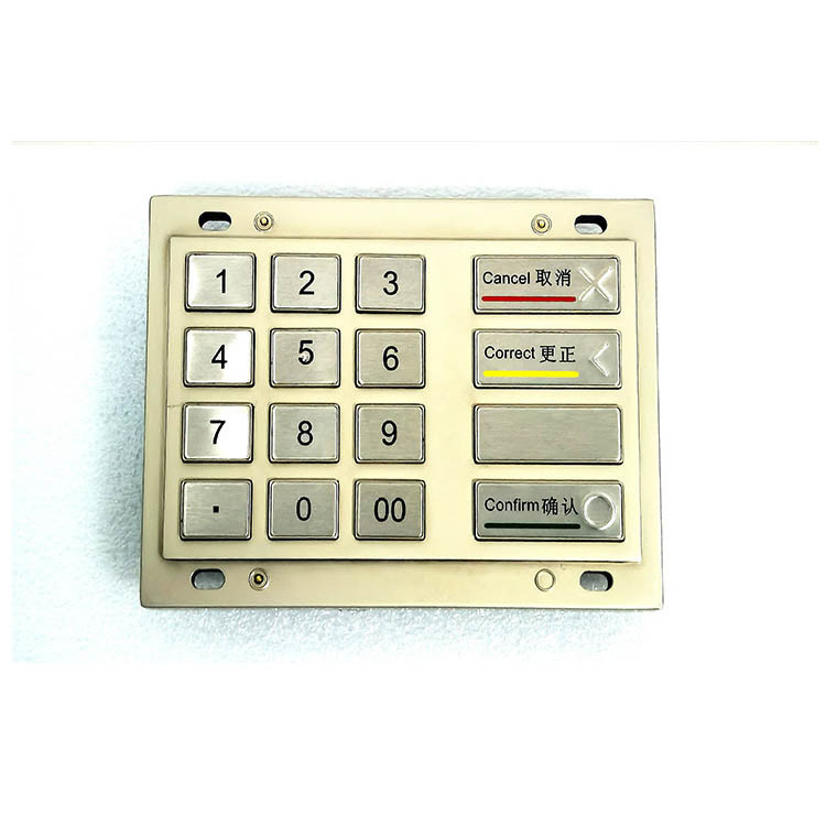 ATM Makinesi EPP Pin Pad PCI 4.0 Sertifikası 16 Anahtar DES 3DES Şifreli