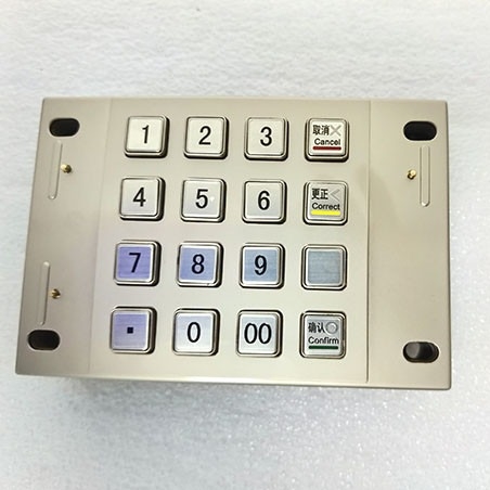 PCI 4.0 Sertifikalı 87.5x91.5mm Şifreli Kiosk Pin Pad 16 EPP Anahtarı