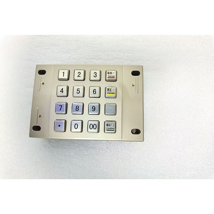 PCI 4.0 Sertifikalı DES 3DES ATM EPP Pin Pad 16 Anahtarlı Nakit Ödeme Kiosk Metal