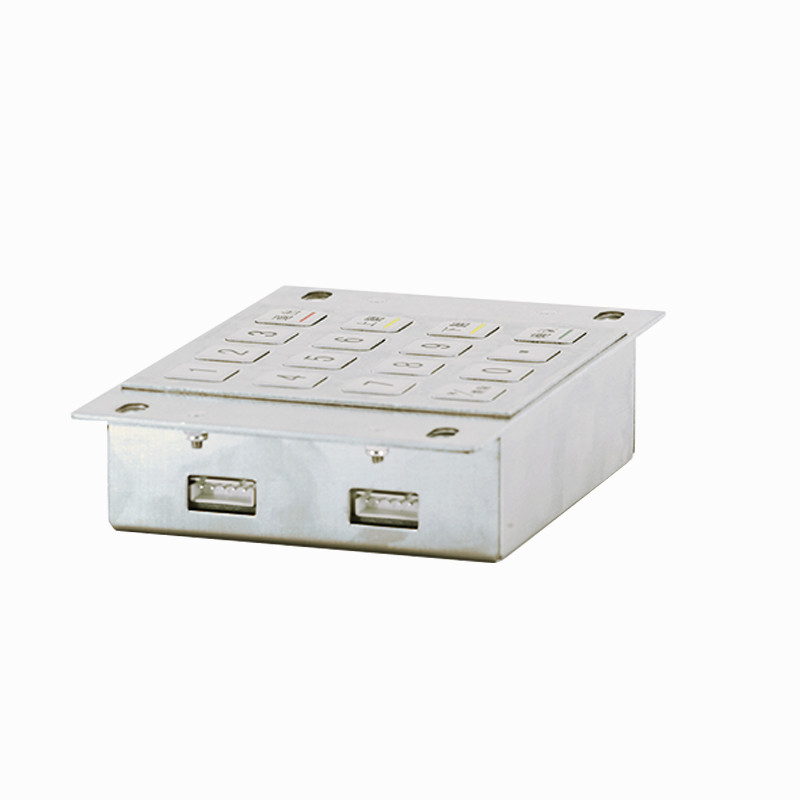 IP65 Paslanmaz Çelik ATM Şifrelenmiş Metal Pin Pad Self Servis Ödeme Kiosku için 16 anahtarlı
