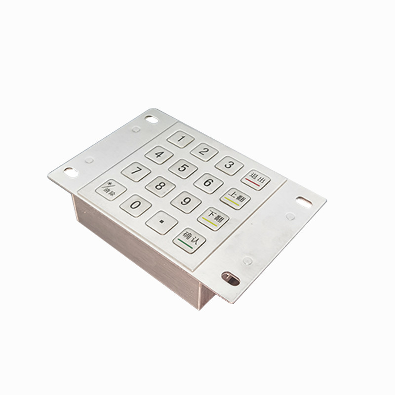 IP65 Paslanmaz Çelik ATM Şifrelenmiş Metal Pin Pad Self Servis Ödeme Kiosku için 16 anahtarlı