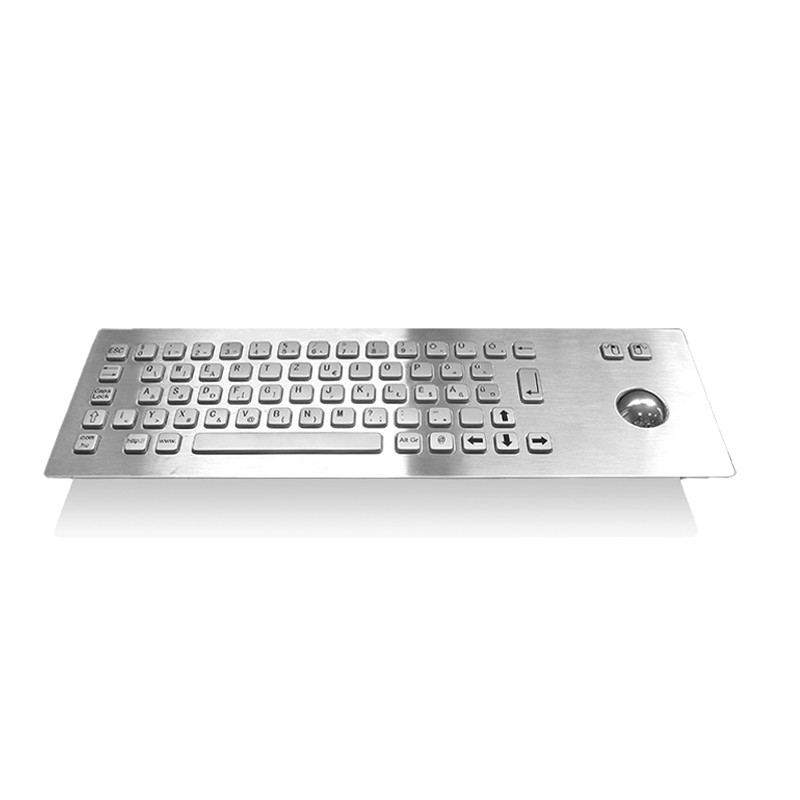 Endüstriyel IP65 Paslanmaz Çelik Metal Klavye Trackball Giriş Cihazı Self Servis Kiosk için