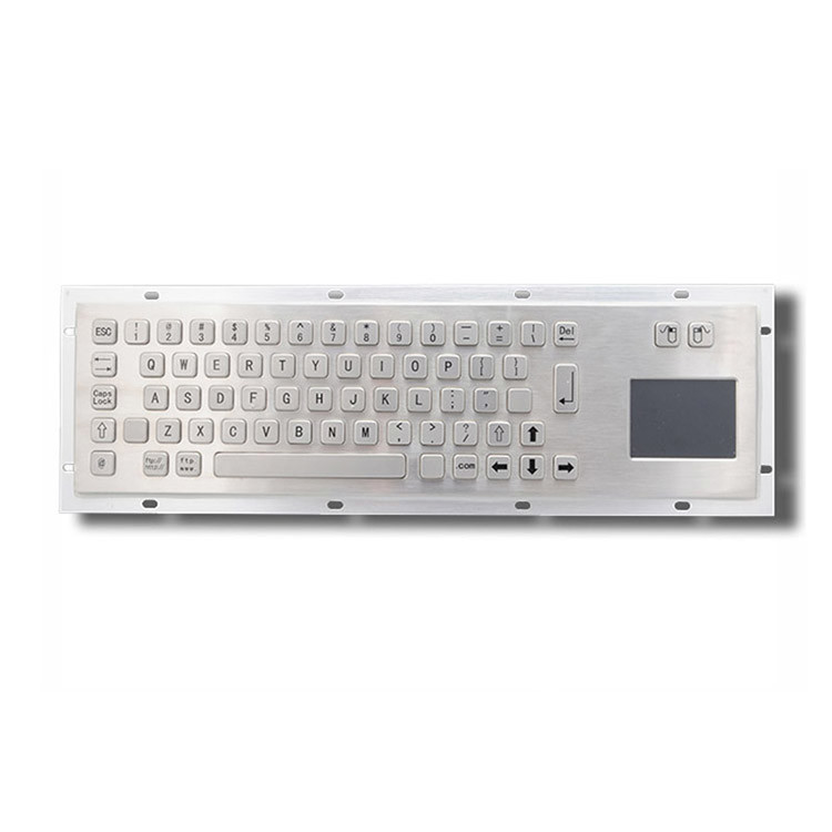 Toz geçirmez IP65 Paslanmaz Çelik Endüstriyel Metal Klavyesi Kendine Hizmet Kiosk Makinesi için Touchpad ile