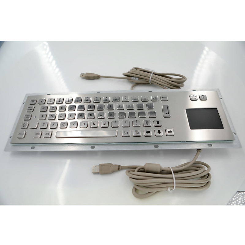 Toz geçirmez IP65 Paslanmaz Çelik Endüstriyel Metal Klavyesi Kendine Hizmet Kiosk Makinesi için Touchpad ile