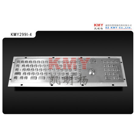Endüstriyel Kontrol Platformu için FCC Suya Dayanıklı USB PS2 Arayüzü Kiosk Metal Klavye