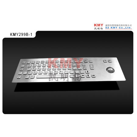 Windows 2000 için İşaret Aygıtı ile 88 Tuşlu Özelleştirilebilir Panel Montajlı Kiosk Metal Klavye