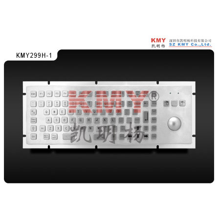 F1~F12 İşlev Tuşları ve İztopu Faresi ile IP65 Dış Mekan Kiosk Metal Klavye